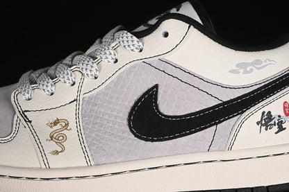 Nike Air Jordan 1 Low Black Myth White Grey Sneakers