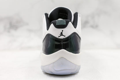 Nike Air Jordan 11 Retro Low Emerald Easter 2018 Black White Sneakers