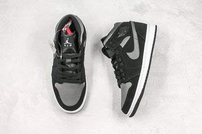 Nike Air Jordan 1 Mid Shadow Particle Grey Black Sneakers