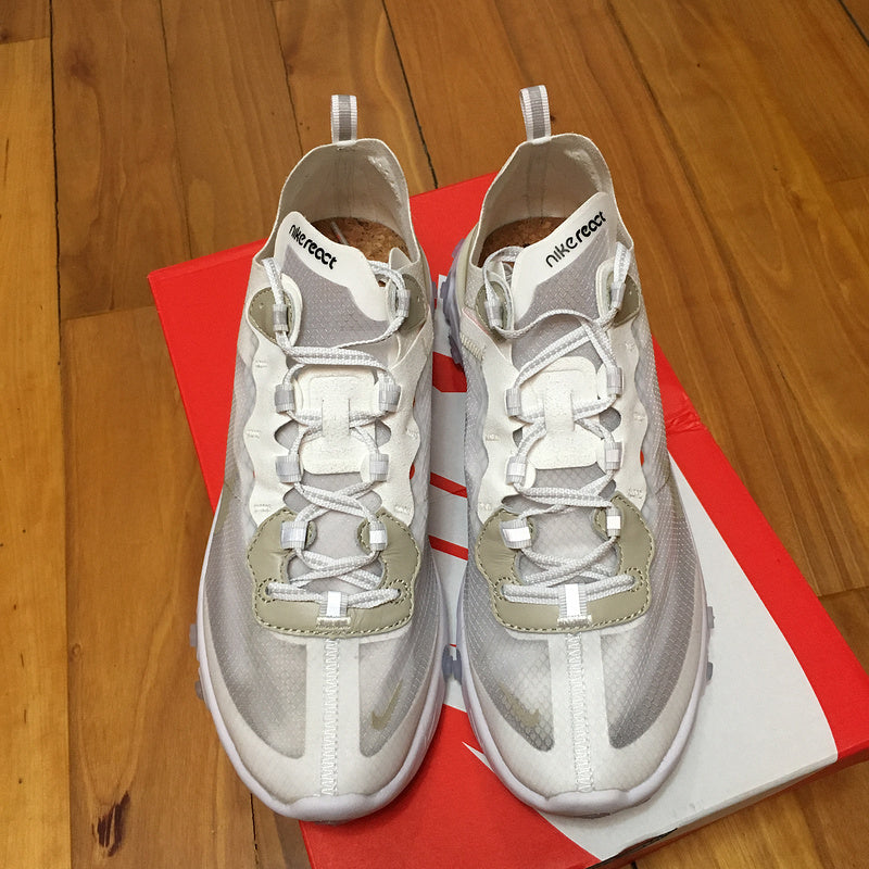 Nike React Element 87 Sail White Light Bone Red Sneakers
