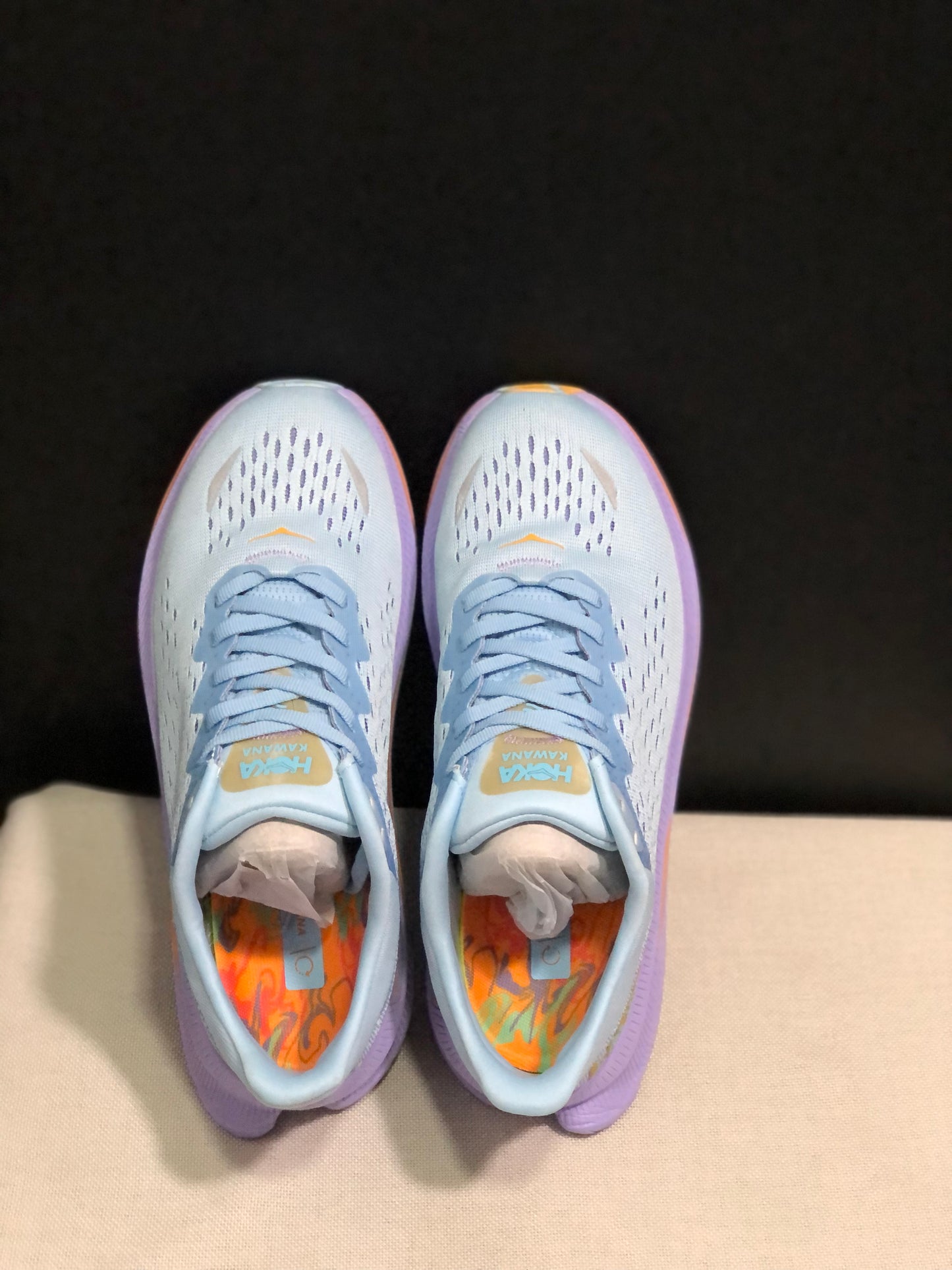 Hoka One One Kawana Cushioning Comfortable Gym Running Shoes Sneakers Blue/Purple