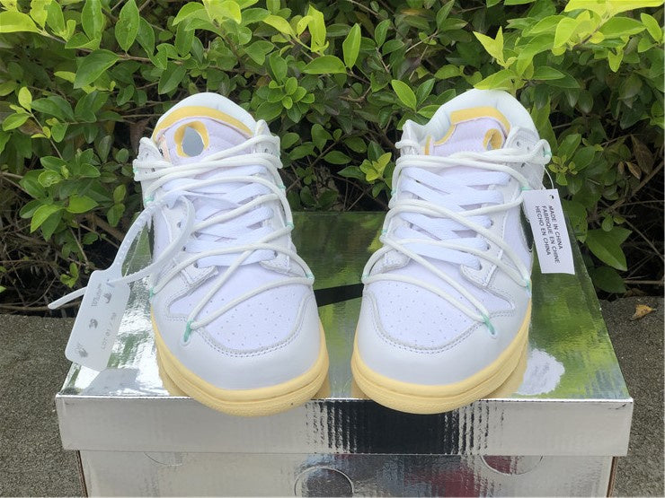 Nike Dunk Low Off-White "Lot 01" White Sneakers