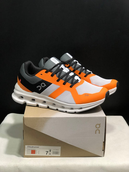 On Running Cloudrunner Anti-Slip Sports Running Shoes Grey/Orange