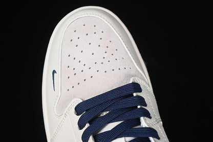 Nike Air Jordan 1 Low Supreme Blue Sole White Sneakers
