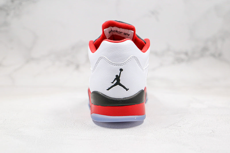 Nike Air Jordan 5 Retro Low Fire Red White Black Sneakers