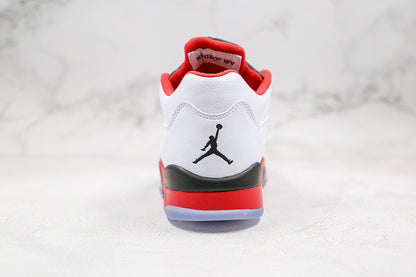 Nike Air Jordan 5 Retro Low Fire Red White Black Sneakers