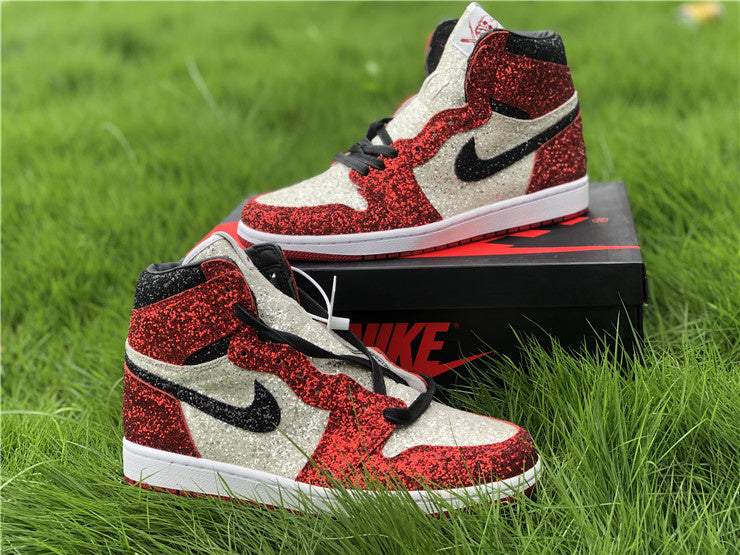 Nike Air Jordan 1 Retro High OG C2 "North Pole Chicago" Red White Flash drill Sneakers