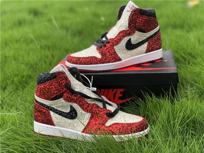 Nike Air Jordan 1 Retro High OG C2 "North Pole Chicago" Red White Flash drill Sneakers