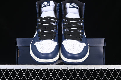 Nike Air Jordan 1 High OG Midnight Navy Black White Sneakers