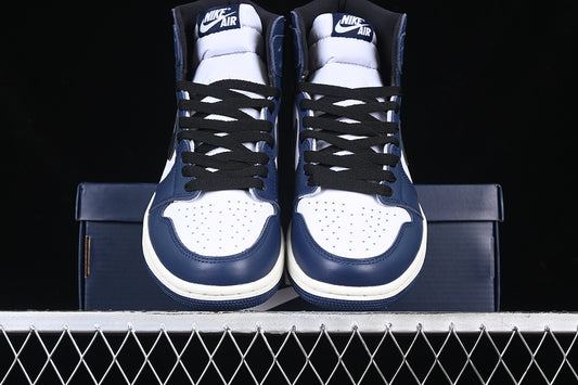 Nike Air Jordan 1 High OG Midnight Navy Black White Sneakers