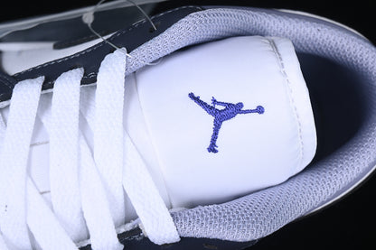 Nike Air Jordan 1 Low White Black Purple Sneakers