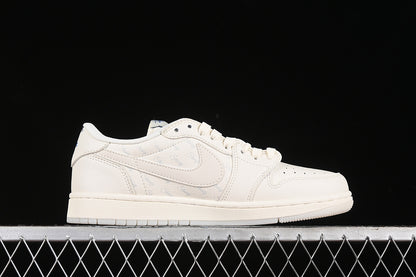 Nike Air Jordan 1 Low OG SP Off-White Travis Scott Fragment Design White Sneakers