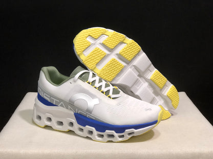 On Running Cloudmonster 2 Shock-Absorbing And Breathable Running Shoes White/Royal