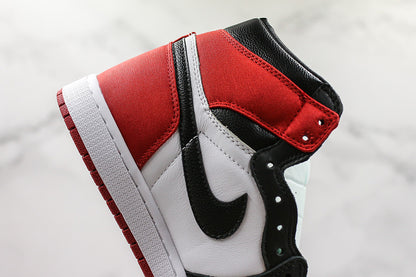 Nike Air Jordan 1 Retro High Satin Black Toe Sneakers