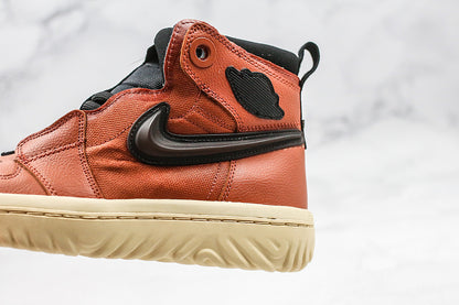 Nike Air Jordan 1 High React Dark Brown Sneakers