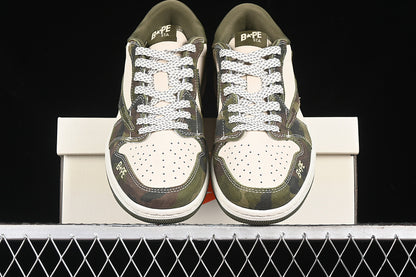 Nike Air Jordan 1 Low BAPE Travis Scott Fragment Design OG SP White Camouflage Sneakers