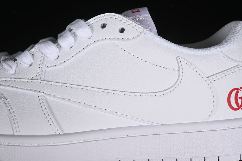 Nike Air Jordan 1 Low GUCCI Travis Scott Fragment Design White Sneakers