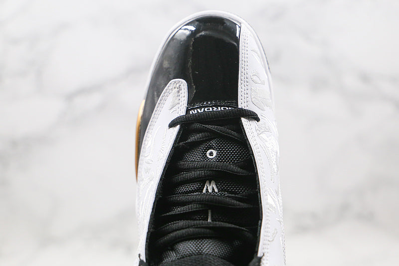 Nike Jordan Dub Zero Black White Metallic Gold Sneakers