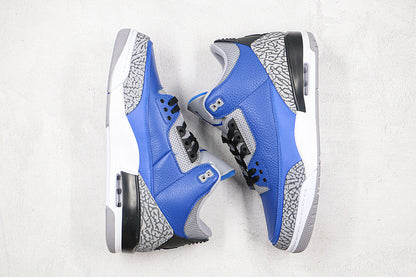 Nike Air Jordan 3 Varsity Royal Cement Sneakers