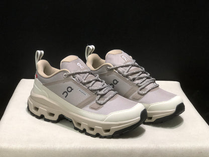 On Running Cloudrock Low WP Hiking Outdoor Shoes Khaki