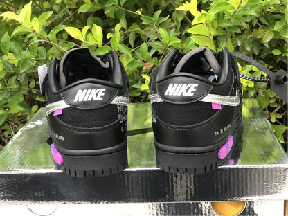 Nike Dunk Off-White Low ¡°50 of 50¡± Black Silver Sneakers