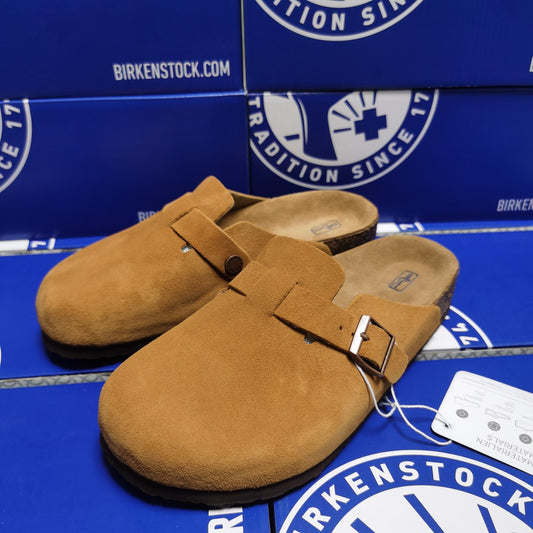 Birkenstock Earthy Yellow Scrub Leather Clog Shoes