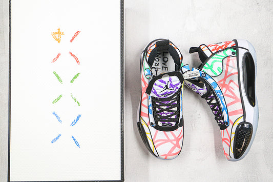 Nike Air Jordan XXXIV 34 Zion PE Noah White Multicolor Sneakers