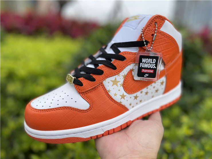 Nike SB Dunk High Stars Orange Sneakers