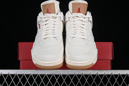 Levi 's Nike Air Jordan 4 White Denim Sneakers