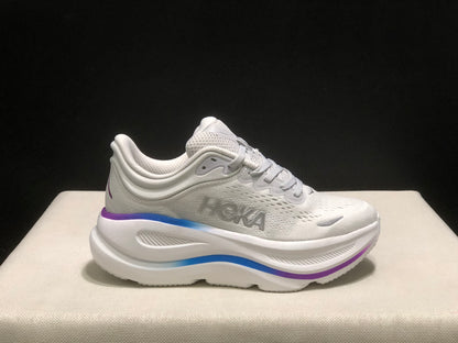 Hoka One One Bondi 9 Comfortable Low-top Running Shoes White Sneakers
