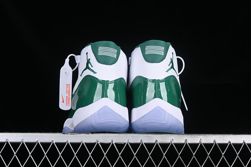 Nike Air Jordan 11 Retro Green White Sneakers