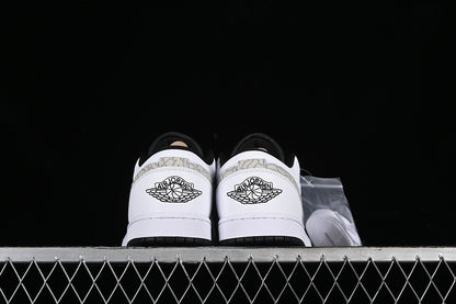 Nike Air Jordan 1 Low White Anthracite Black Sole Sneakers