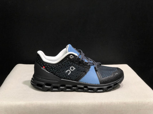 On Running Cloudstratus Shock-Absorbing And Breathable Running Shoes Black/Blue