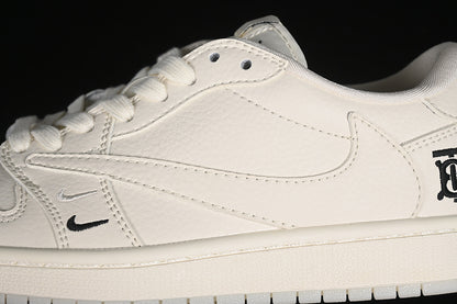 Nike Air Jordan 1 Low BURBERRY Travis Scott Fragment Design OG SP White Sneakers