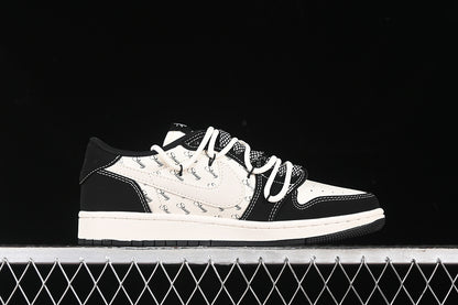 Nike Air Jordan 1 Low Travis Scott Fragment Design OG SP Black Beige Sneakers