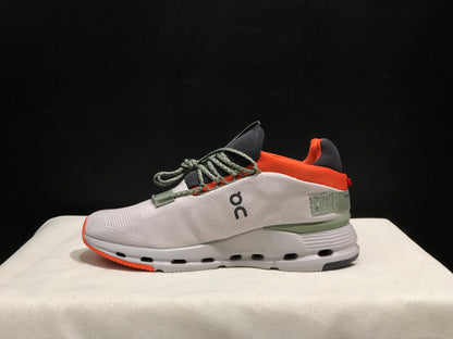 On Running Cloudnova Lightweight Sports Casual Shoes Silver/Orange