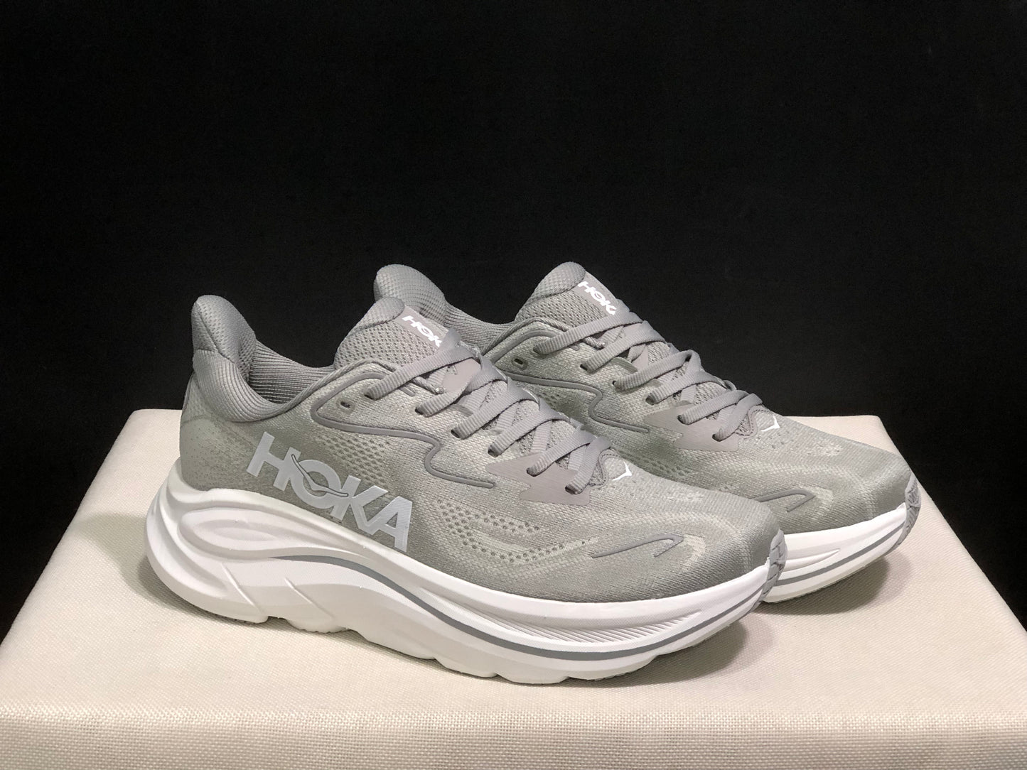 Hoka One One Clifton 10 Fashion Shoes Sneakers Gray