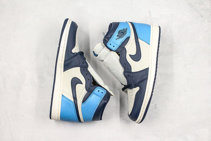 Nike Air Jordan 1 Retro High-Top Obsidian UNC 2019 Blue Sneakers