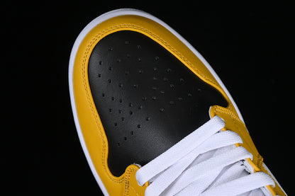 Nike Air Jordan 1 Mid Yellow Ochre Black White Sneakers