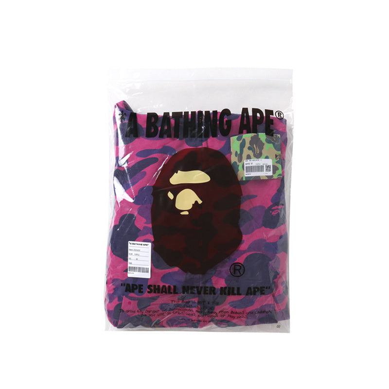 A Bathing Ape Shark Head Classic Fur Hoodie Purple