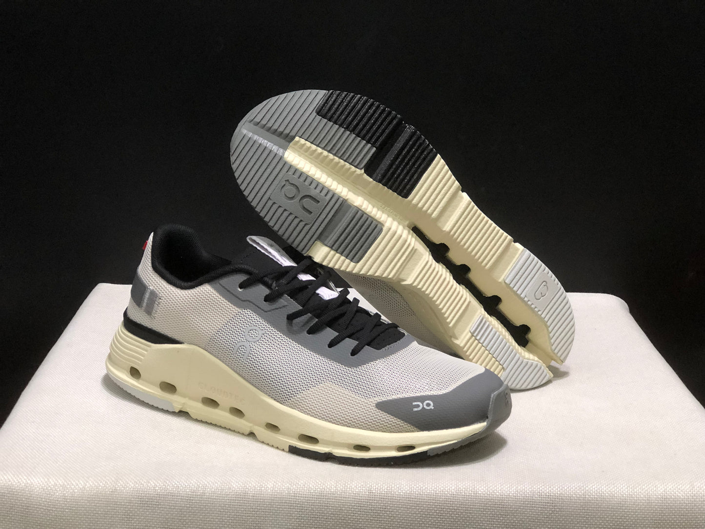 On Running Cloudnova Form 2 Fashionable Casual Running Shoes Fog Grey/Black