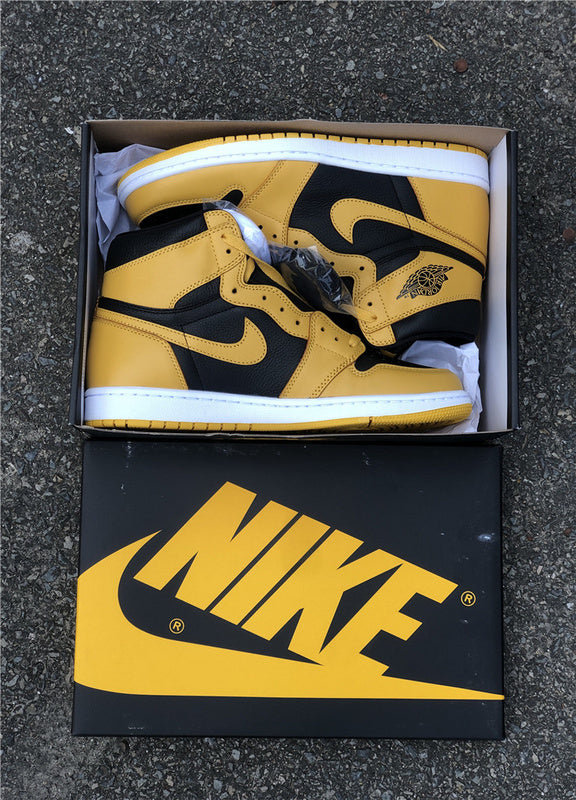 Nike Air Jordan 1 Retro High OG GS Pollen 2021 Yellow Sneakers