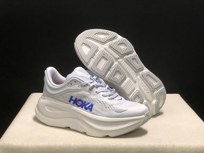 Hoka One One Bondi 9 White Comfortable Low-top Running Shoes Sneakers
