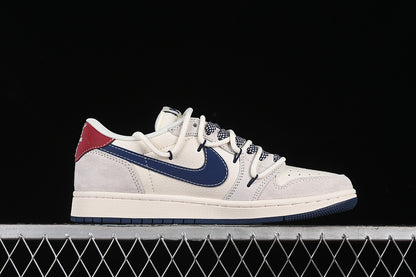 Nike Air Jordan 1 Low Travis Scott Fragment Design BAPE White Grey Blue Red Multicolour Sneakers