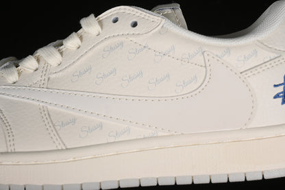Nike Air Jordan 1 Low OG SP Off-White Travis Scott Fragment Design White Sneakers