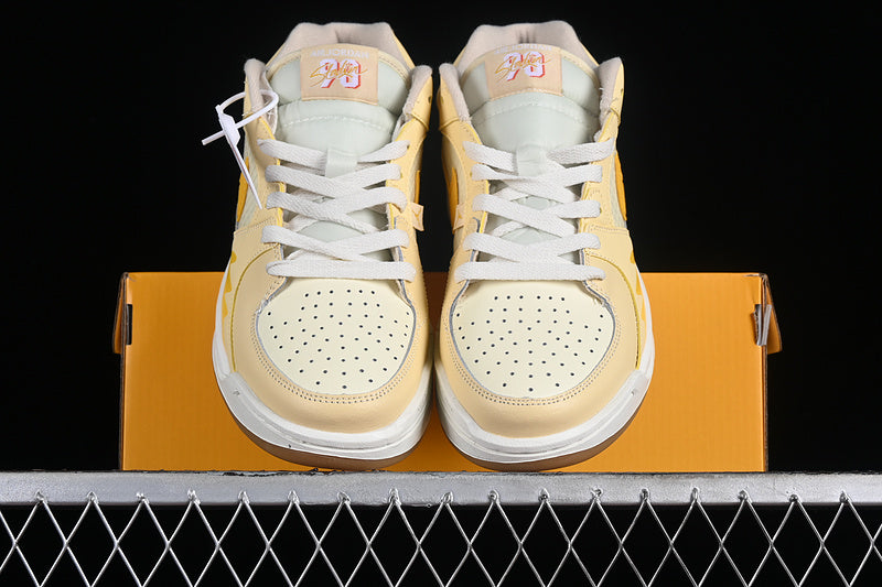 Nike Air Jordan Stadium 90 Coconut Milk White Travel Yellow Sneakers