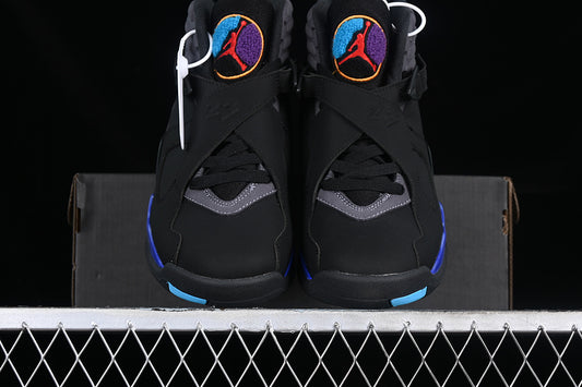 Nike Air Jordan 8 Retro True Red Flint Bright Blue Black Grey Sneakers