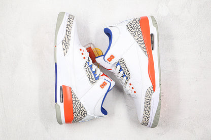 Nike Air Jordan 3 Retro Knicks OG III Orange Blue White Sneakers