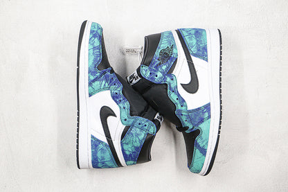 Nike Air Jordan 1 Retro High OG Tie Dye Blue White Sneakers