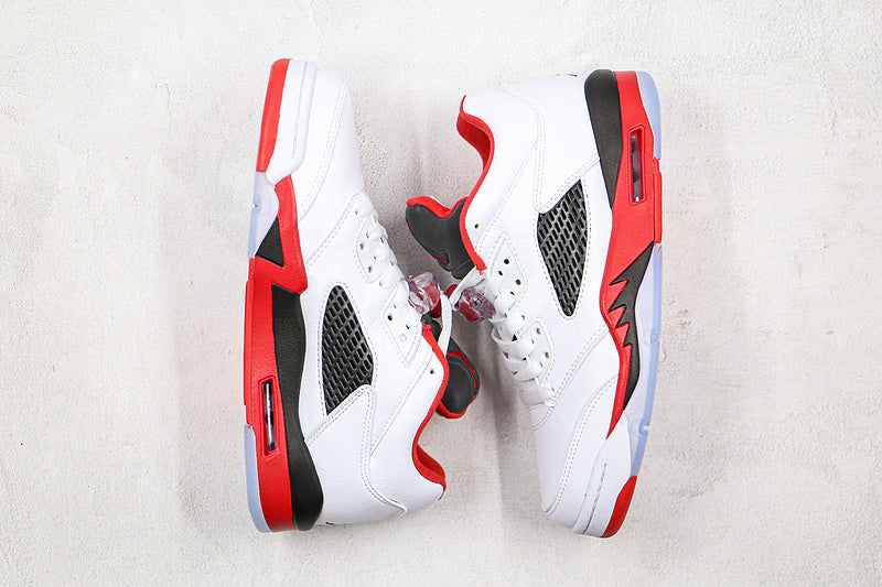 Nike Air Jordan 5 Retro Low Fire Red White Black Sneakers